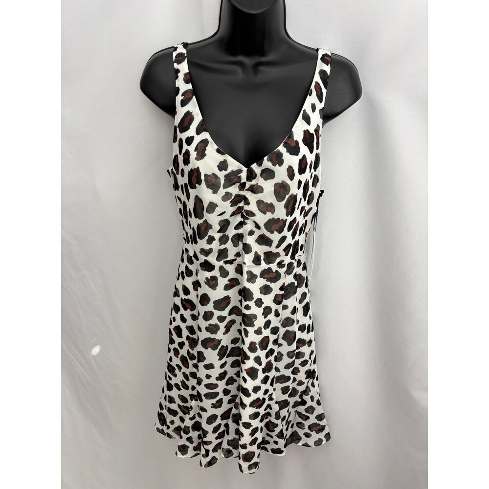 Kate Young For Target NWT Cheetah Print Mini Dress 4 Feminine Leopard Animal